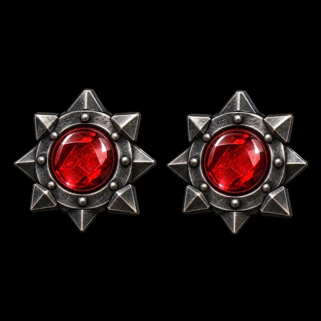 Стальные Серьги