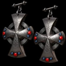 Серые Серьги